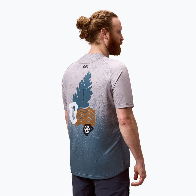 Pánský cyklistický dres Endura Singletrack Print titanium 3