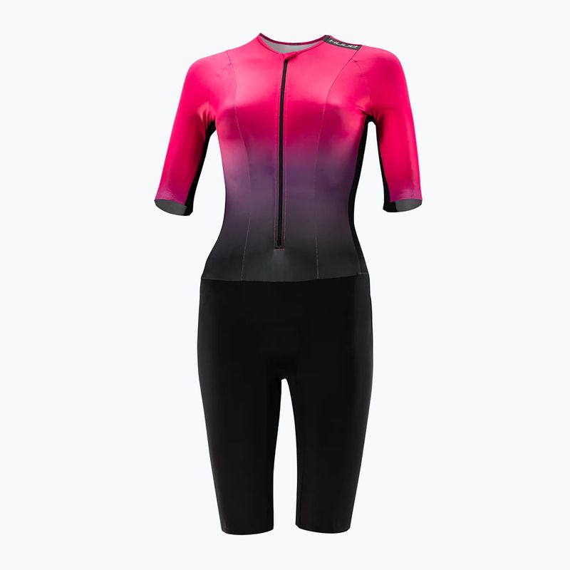 Dámská triatlonová kombinéza HUUB Collective Tri Suit black/rose fade 3