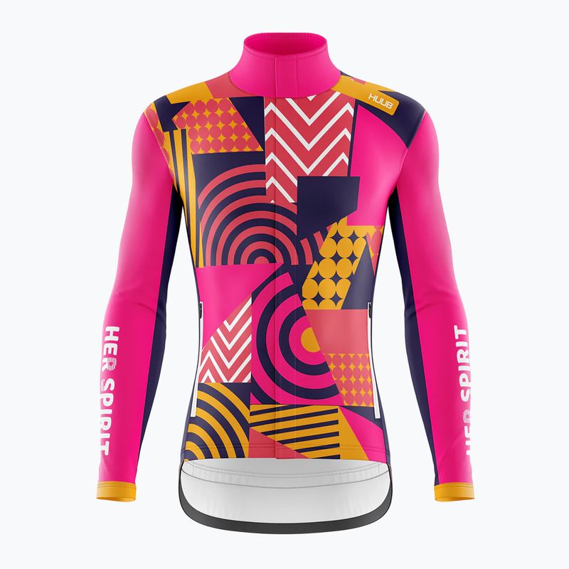 Dámská cyklistická bunda HUUB Her Spirit Winter Peaks patchwork