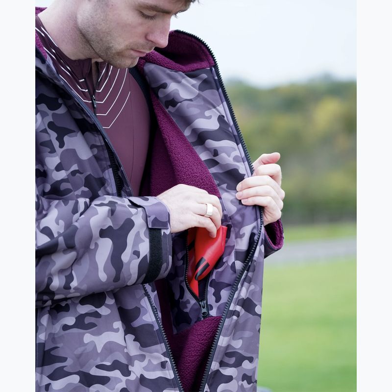 Kabát HUUB Changing Robe black grey camo 4