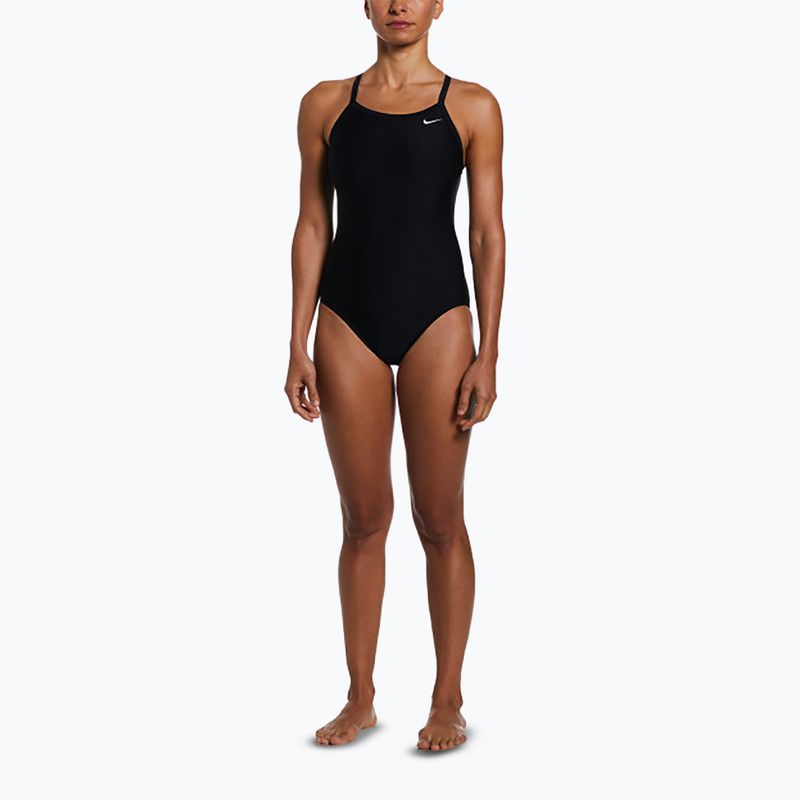 Dámské jednodílné plavky Nike Solid Racerback černé 2
