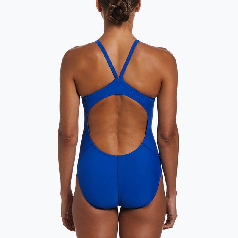 Dámské jednodílné plavky Nike Solid Racerback game royal 3