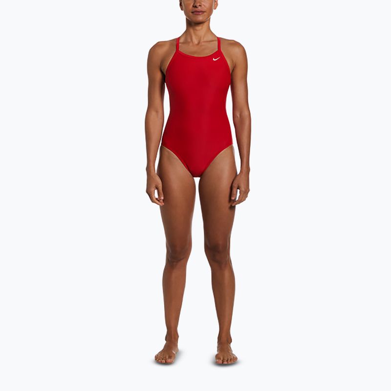 Dámské jednodílné plavky Nike Solid Racerback university red 2
