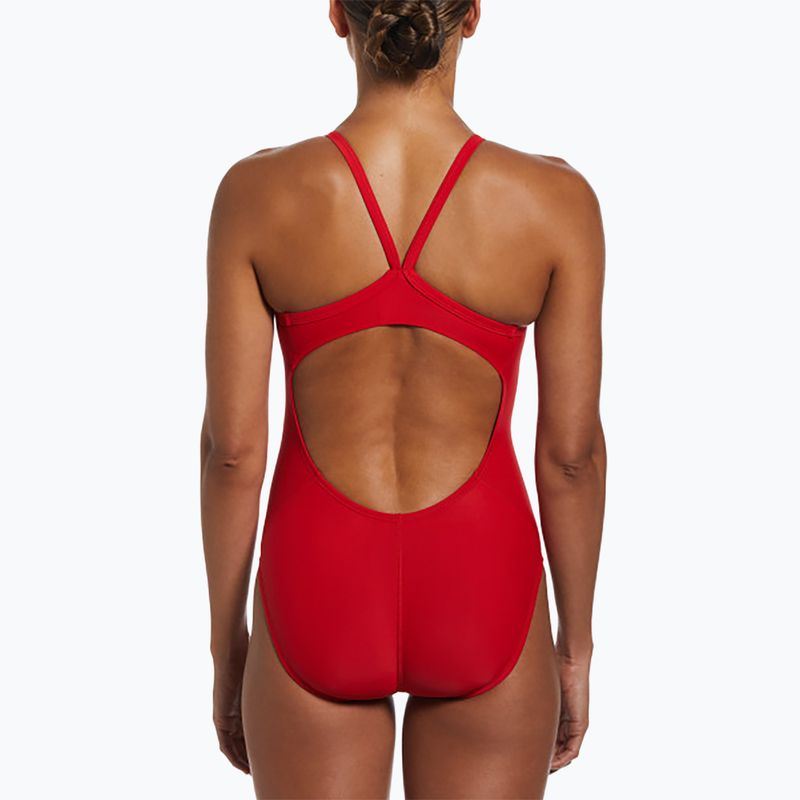 Dámské jednodílné plavky Nike Solid Racerback university red 3