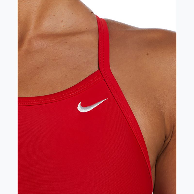 Dámské jednodílné plavky Nike Solid Racerback university red 4