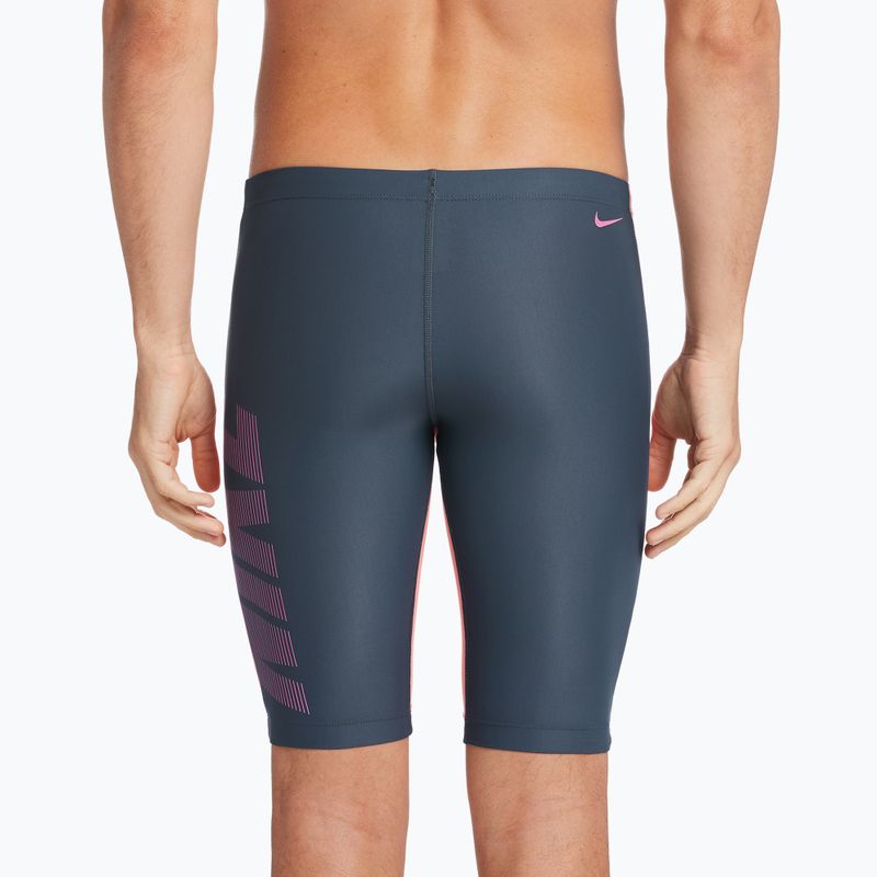 Pánské  plavky Nike Rift Jammer šedo-černé NESS9052 7
