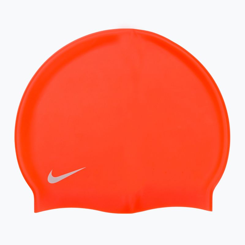 Dětská plavecká čepice Nike Solid Silicone oranžová TESS0106-618