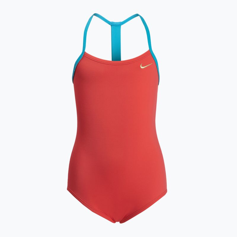 Dětské jednodílné plavky Nike Solid Girl II oranžové NESS9629-859