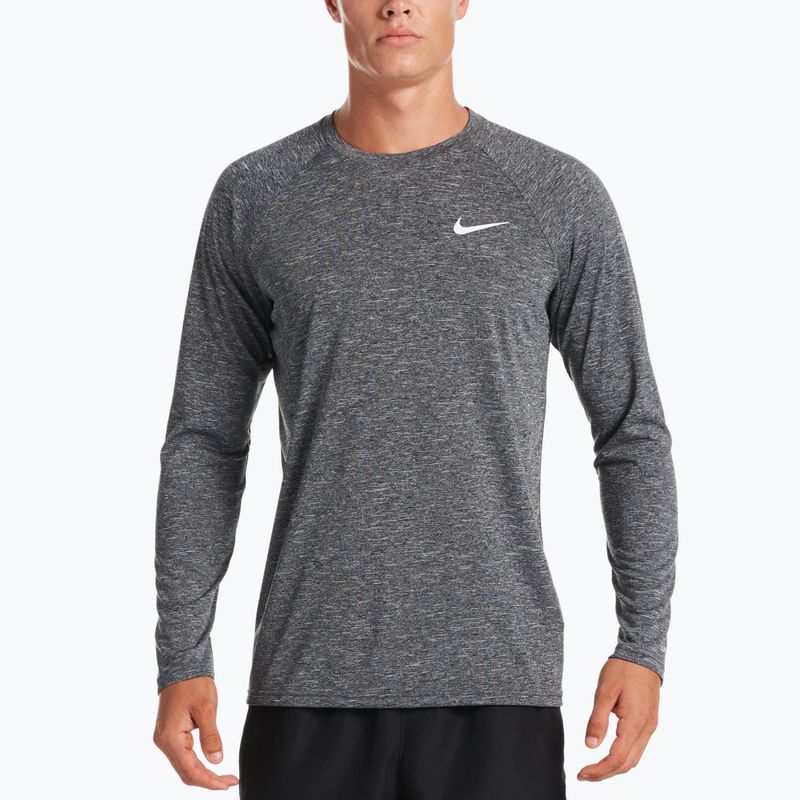 Pánské tréninkové tričko s dlouhým rukávem Nike Heather black NESSA590-001