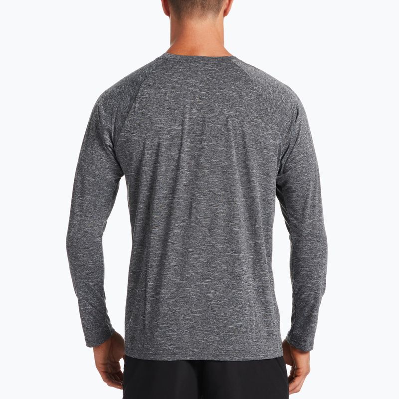 Pánské tréninkové tričko s dlouhým rukávem Nike Heather black NESSA590-001 2