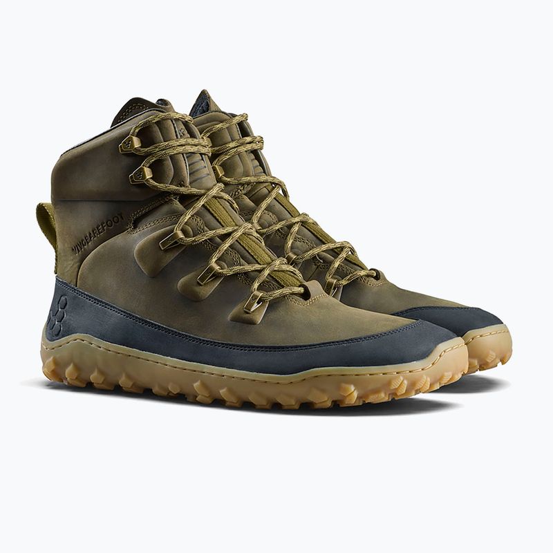 Pánské barefoot boty Vivobarefoot Tracker Leather dark olive 3