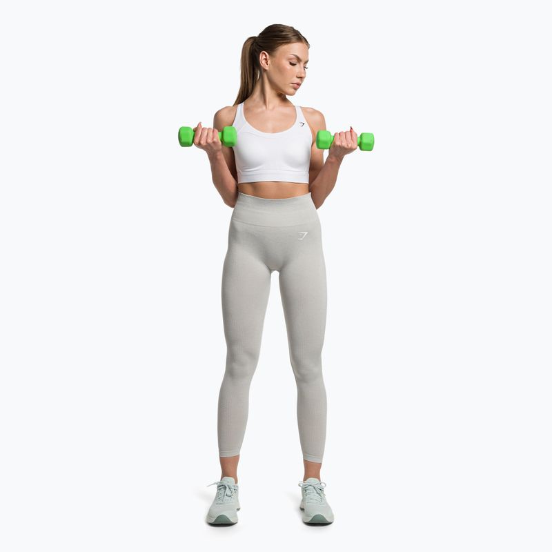 Dámské tréninkové legíny Gymshark Vital Seamless light grey marl 2