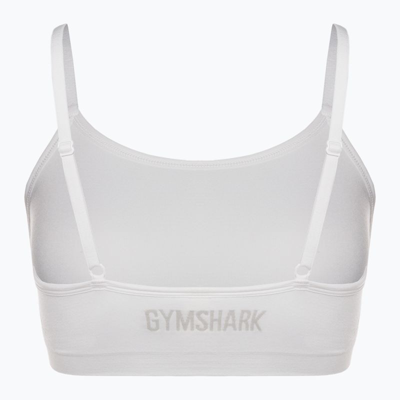 Fitness podprsenka Gymshark Seamless Bralette High Neck bílá 6