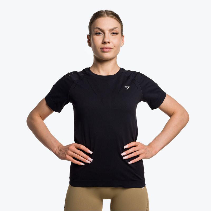 Dámské tréninkové tričko Gymshark Energy Seamless černé