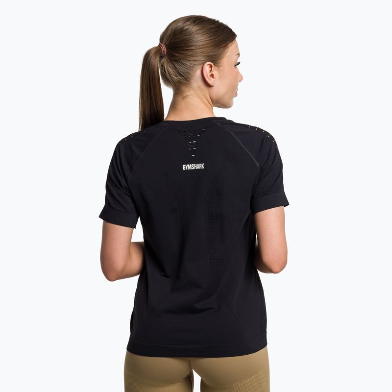 Dámské tréninkové tričko Gymshark Energy Seamless černé 3