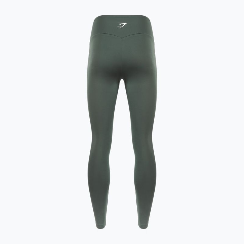 Dámské fitness legíny  Gymshark Training Full Length obsidian / green 2