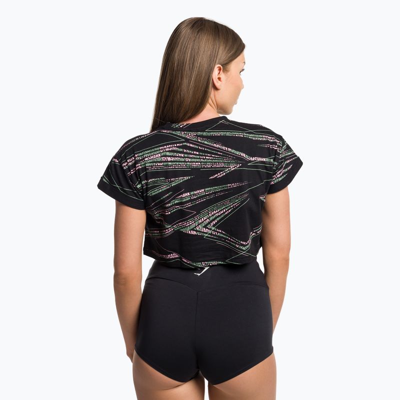 Dámský tréninkový top Gymshark Zone Graphic Crop black/lime 3