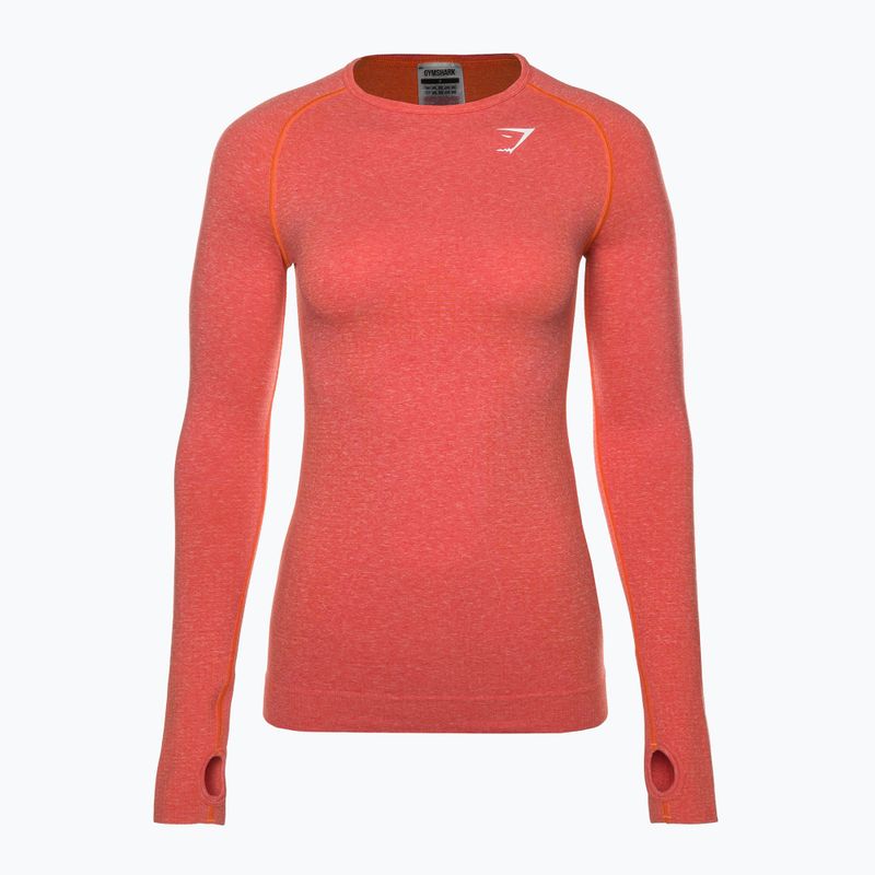 Dámský tréninkový top s dlouhým rukávem Gymshark Vital Seamless Top red/orange/white 5