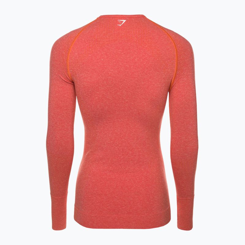 Dámský tréninkový top s dlouhým rukávem Gymshark Vital Seamless Top red/orange/white 6