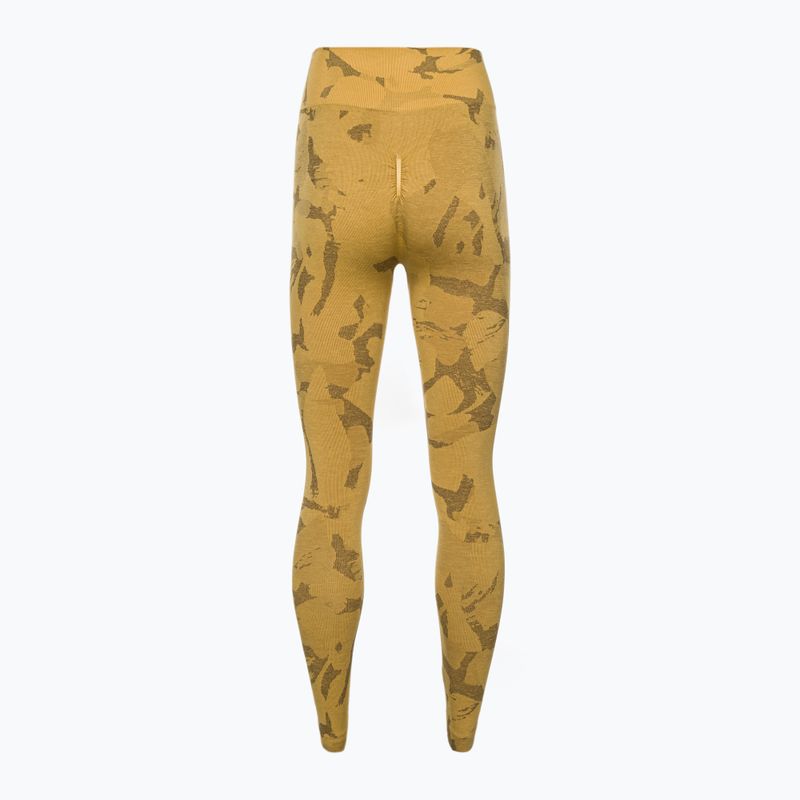 Dámské tréninkové legíny Gymshark Adapt Camo Savanna Seamless žlutá/bílá 6