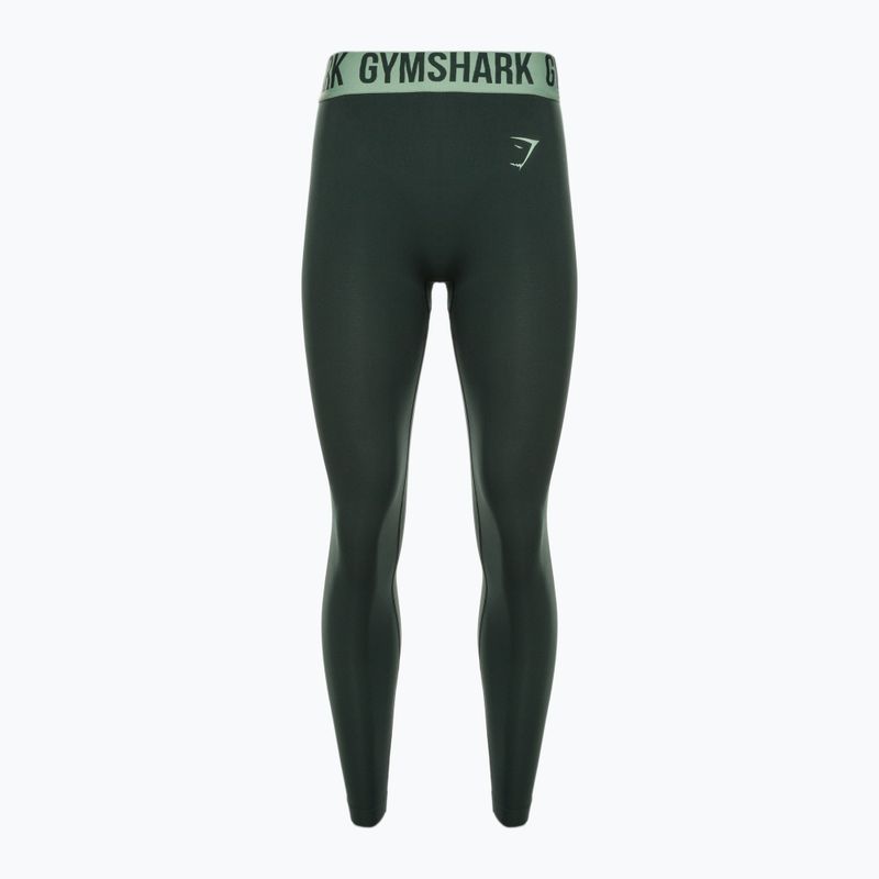 Dámské tréninkové legíny Gymshark Fit obsidiánově zelené 5