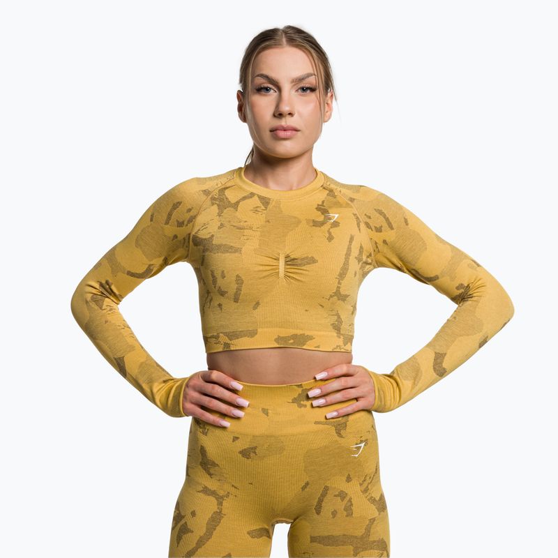 Dámské tréninkové legíny Gymshark Adapt Camo Savanna Seamless indian yellow