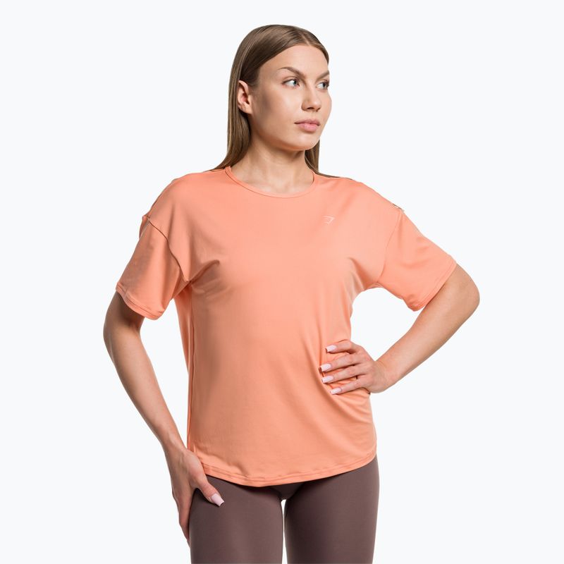 Gymshark Studio Top cinder pink fitness podprsenka