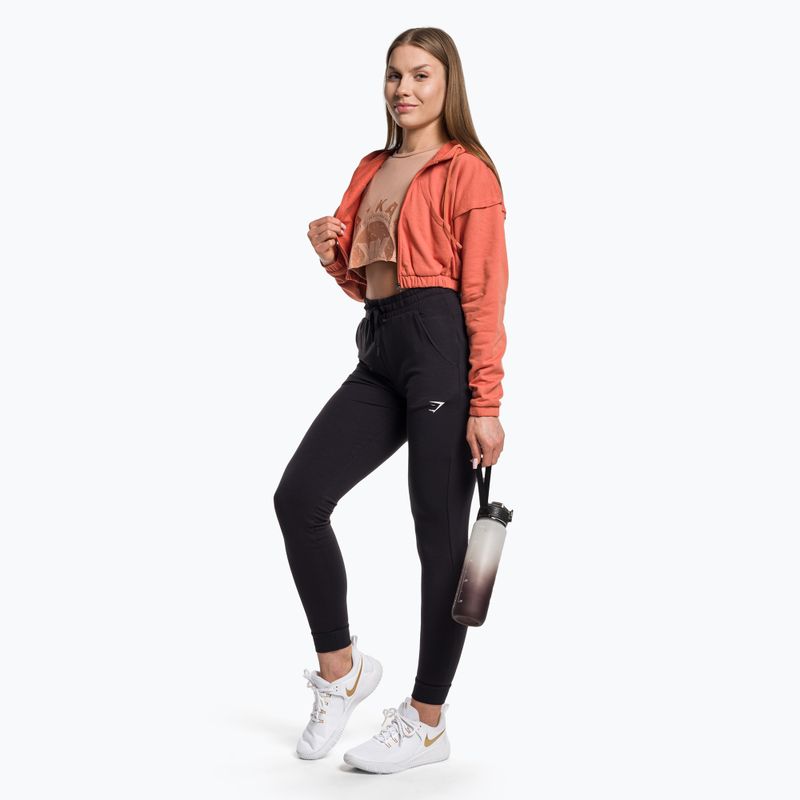 Dámská tréninková mikina Gymshark KK Twins Zip Up Crop oranžová 2