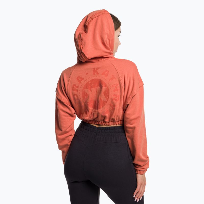 Dámská tréninková mikina Gymshark KK Twins Zip Up Crop oranžová 3