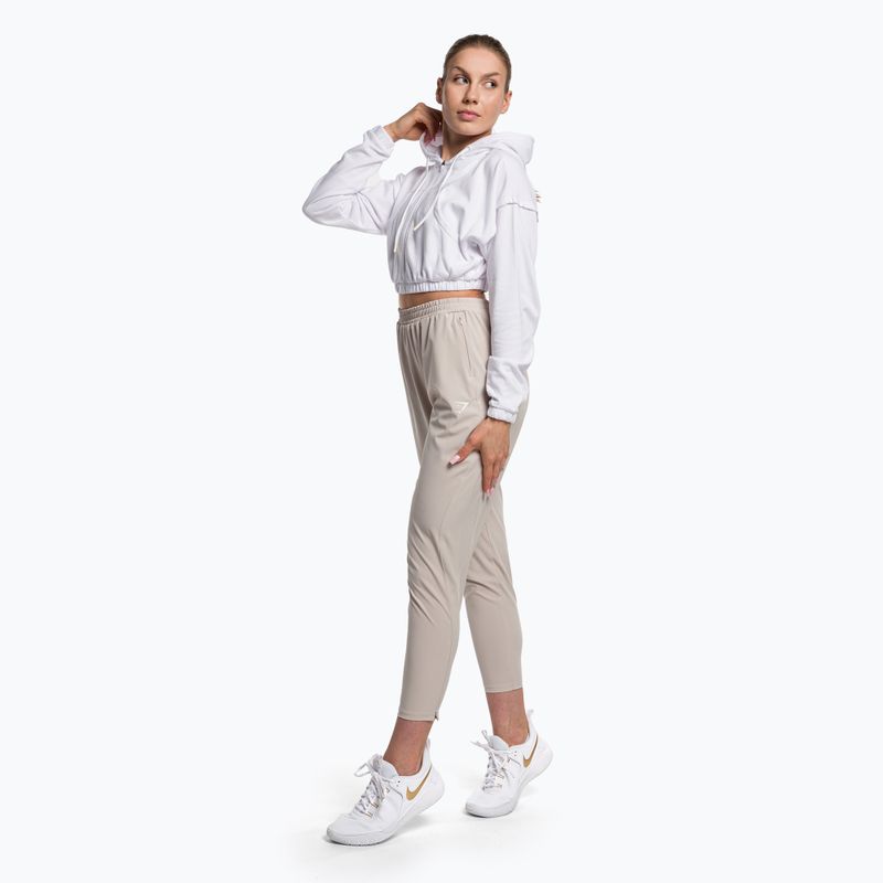 Dámská tréninková mikina Gymshark KK Twins Zip Up Crop bílá 2