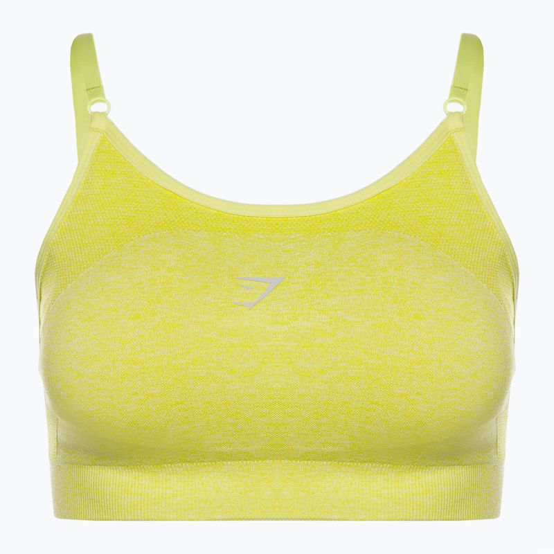 Gymshark Flex Strappy Sports glitch yellow marl fitness podprsenka 5