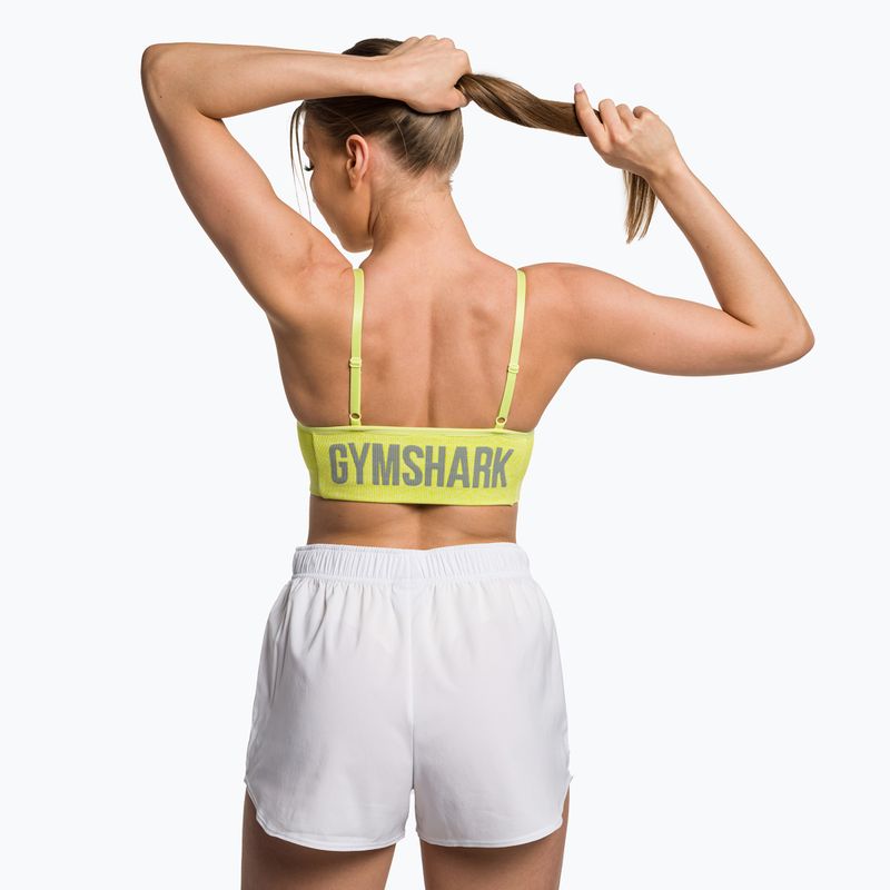 Gymshark Flex Strappy Sports glitch yellow marl fitness podprsenka 3