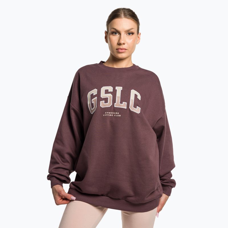 Dámská tréninková mikina Gymshark Gfx Gslc Oversized brown