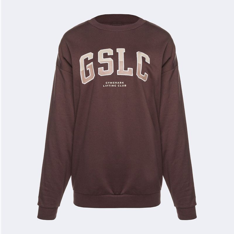 Dámská tréninková mikina Gymshark Gfx Gslc Oversized brown 5