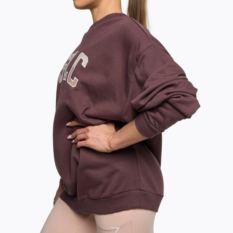 Dámská tréninková mikina Gymshark Gfx Gslc Oversized brown 4