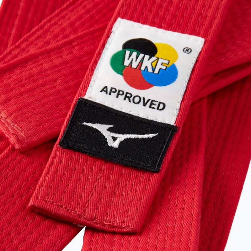 Pás ke kimonu Mizuno Karate WKF RB red 2
