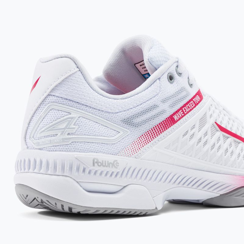Dámské tenisové boty Mizuno Wave Exceed Tour 4 AC white/rose red/nimbus cloud 8