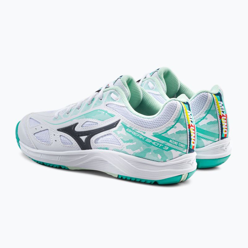 Dámská tenisová obuv Mizuno Break Shot 3 AC white and green 61GA212623 3