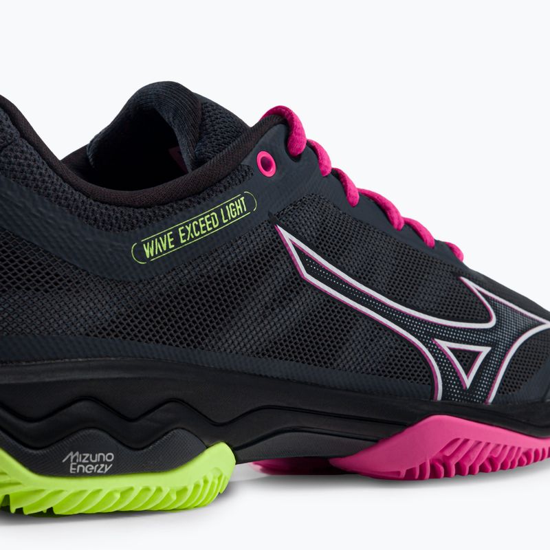 Dámské boty na padel Mizuno Wave Exceed Light Padel ebony/pink glo/neo lime 8