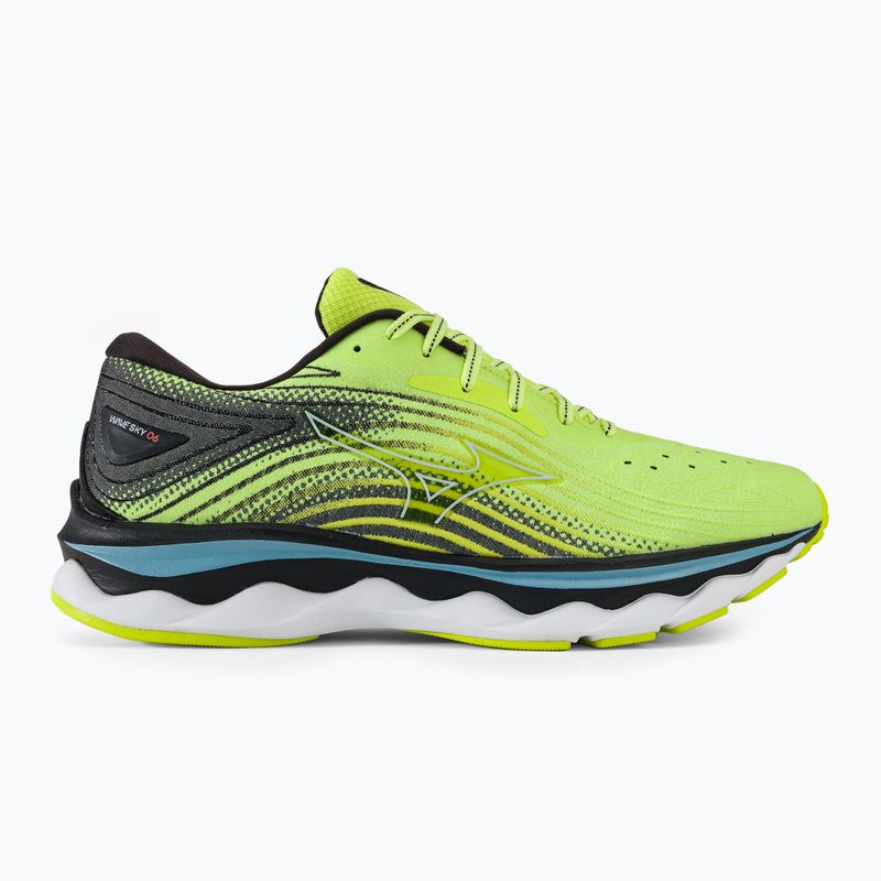 Pánské  běžecké boty   Mizuno Wave Sky 6 neo lime skywriting/black 2