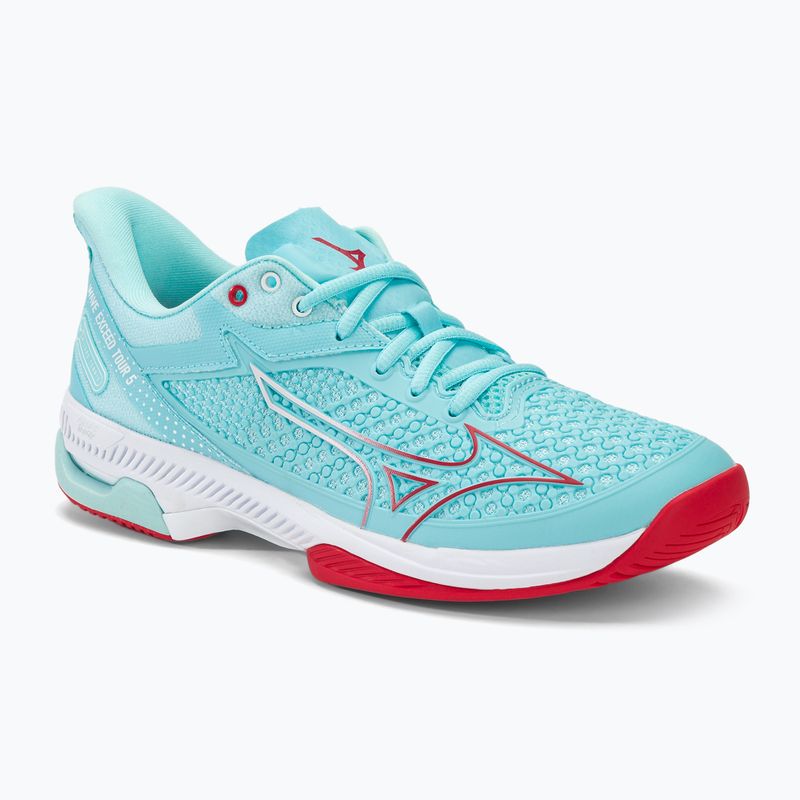 Dámské tenisové boty Mizuno Wave Exceed Tour 5 AC tanger turquoise/fiery coral 2/white