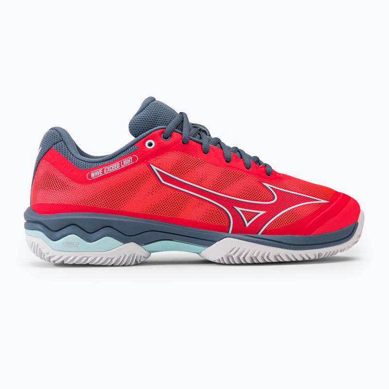 Dámská tenisová obuv Mizuno Wave Exceed Light CC Fierry Coral 2/White/China Blue 61GC222158 2