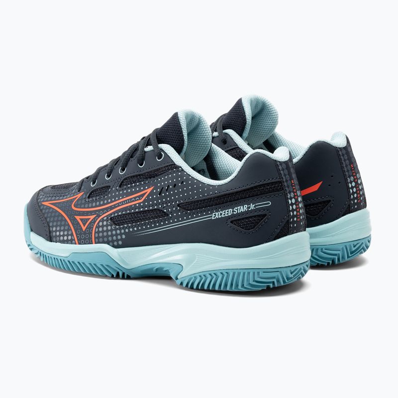 Dětské tenisové boty Mizuno Exceed Star CC collegiate blue/soleil/tanager/turquoise 3