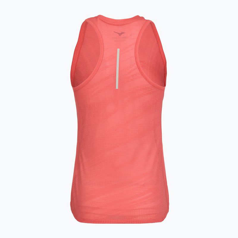 Dámské běžecké tílko tank topMizuno Aero Tank sunkissed coral 2