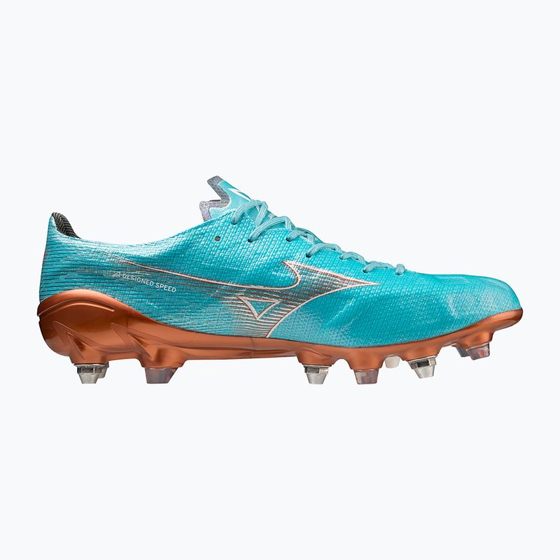 Pánské fotbalové boty Mizuno Alpha JP Mix blue curacao/snow white/redbsatin 11