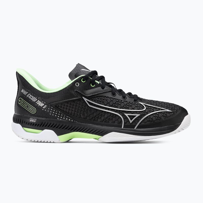 Pánské boty na tenis Mizuno Wave Exceed Tour 5 AC black/silver/techno green 2