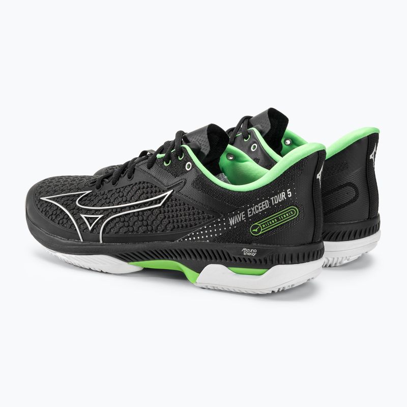 Pánská tenisová obuv Mizuno Wave Exceed Tour 5 CC black / silver / techno green 4