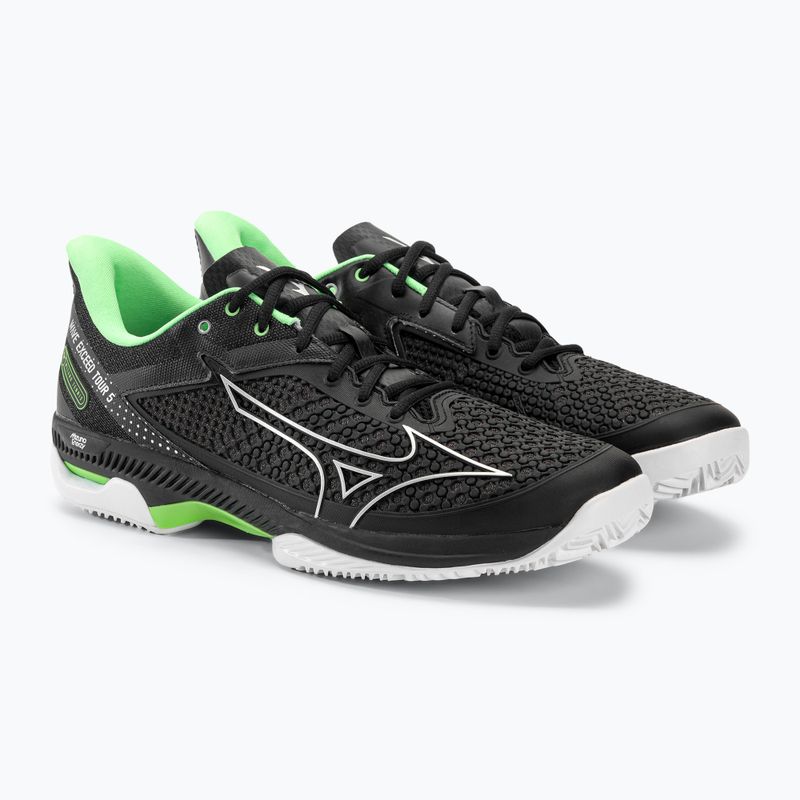 Pánská tenisová obuv Mizuno Wave Exceed Tour 5 CC black / silver / techno green 5