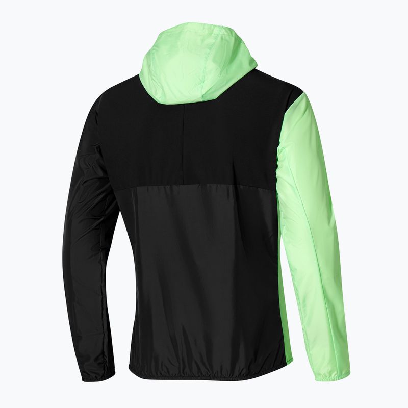 Pánská tenisová bunda Mizuno Release Hooded Jacket techno green/black 2