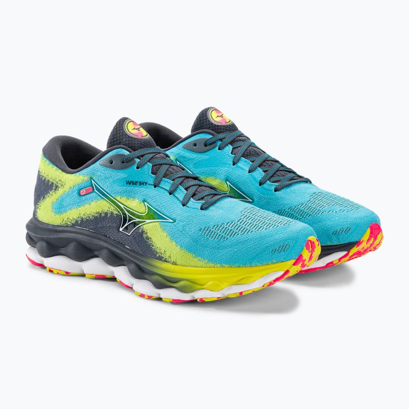 Pánská běžecká obuv Mizuno Wave Sky 7 jet blue/white/bolt2neon 6